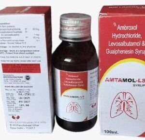 amtamol ls syrup | ambroxol hydrochloride, levosalbutamol & guaiphenesin syrup | cough & chest congestion relief