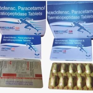 amomac sr tablets | aceclofenac, paracetamol & serratiopeptidase tablets | pain & inflammation relief